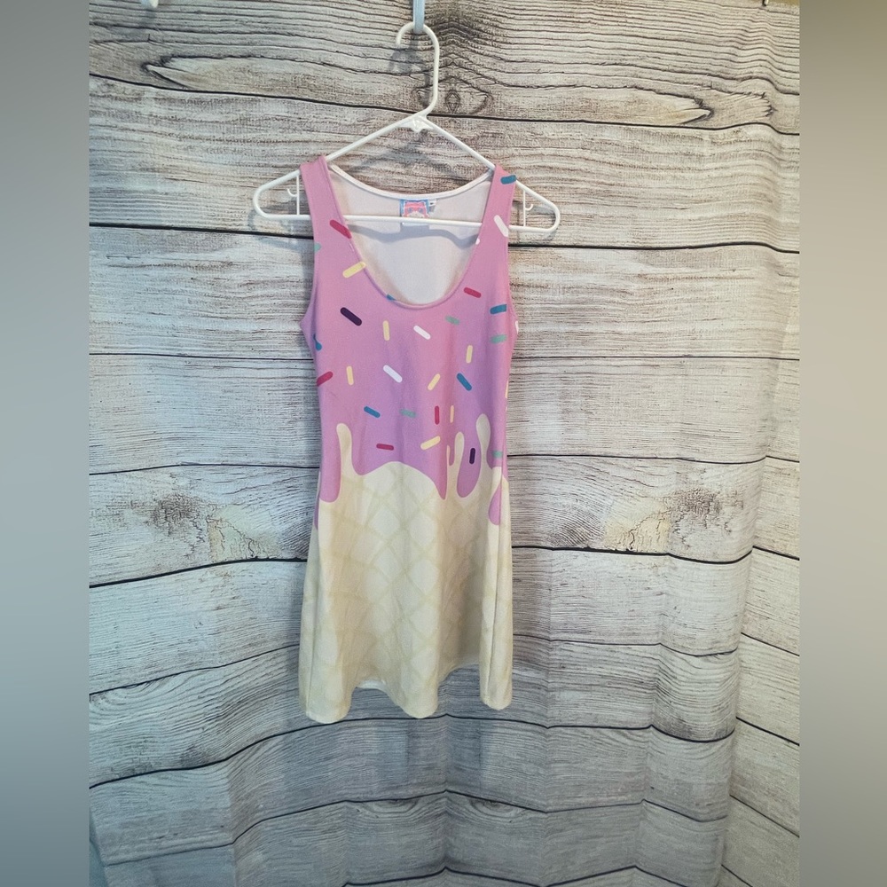 🍦 Yummy Colorful Ice Cream Melt Stretchy Maxi Skater Dress JapanLa Kawaii 💕